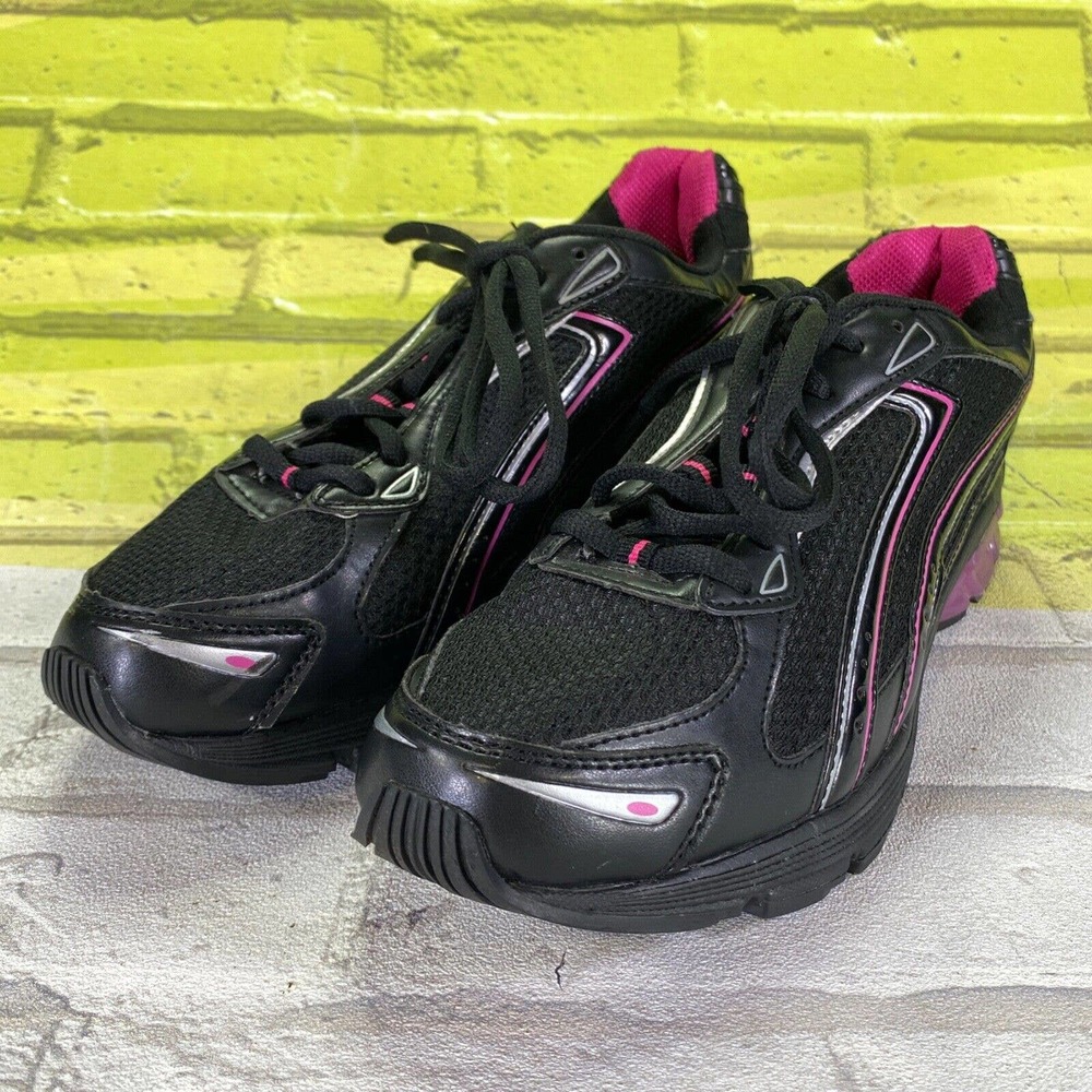Women's Danskin Now Chaser Athletics Shoes Size 9W Black Pink Silver EUC